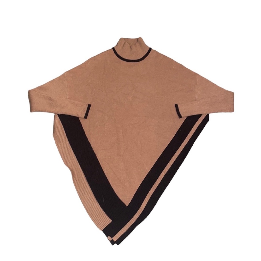 River island brown poncho sweater
